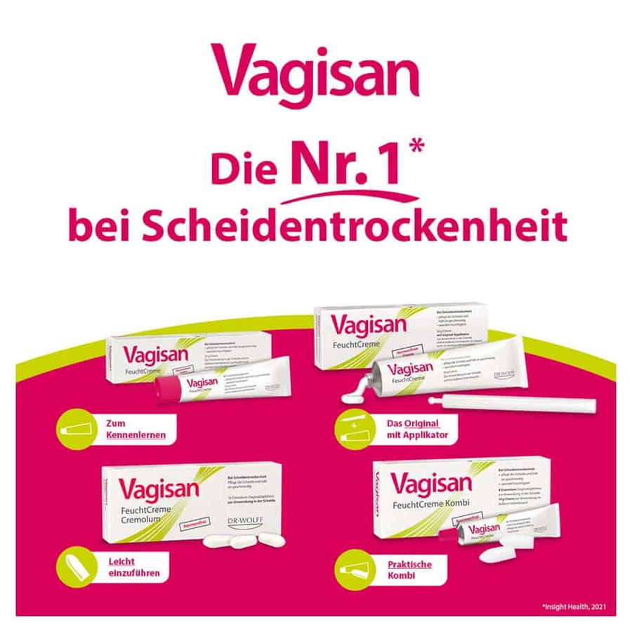 Vagisan Vochtinbrengende Crème Cremolum 2X16 st.