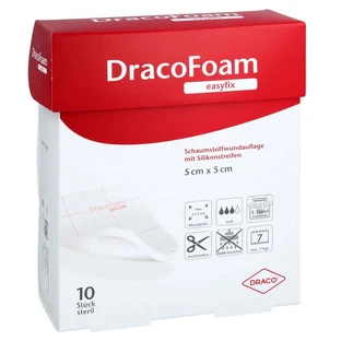 Dracofoam Easyfix pansament spumă 5x5 cm 10 buc