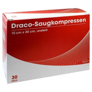 Tampoane absorbante nesterile 10x20 cm Draco 30 buc.