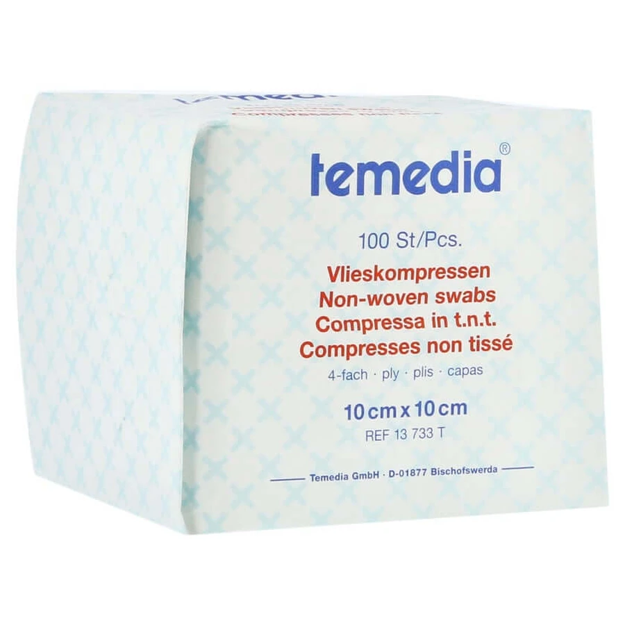 Comprese nețesute nesterile 10x10 cm 4-fold 100 buc.