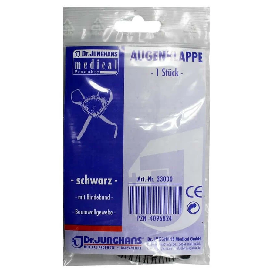 Augenklappe mit Bindeband schwarz 33000 1 St