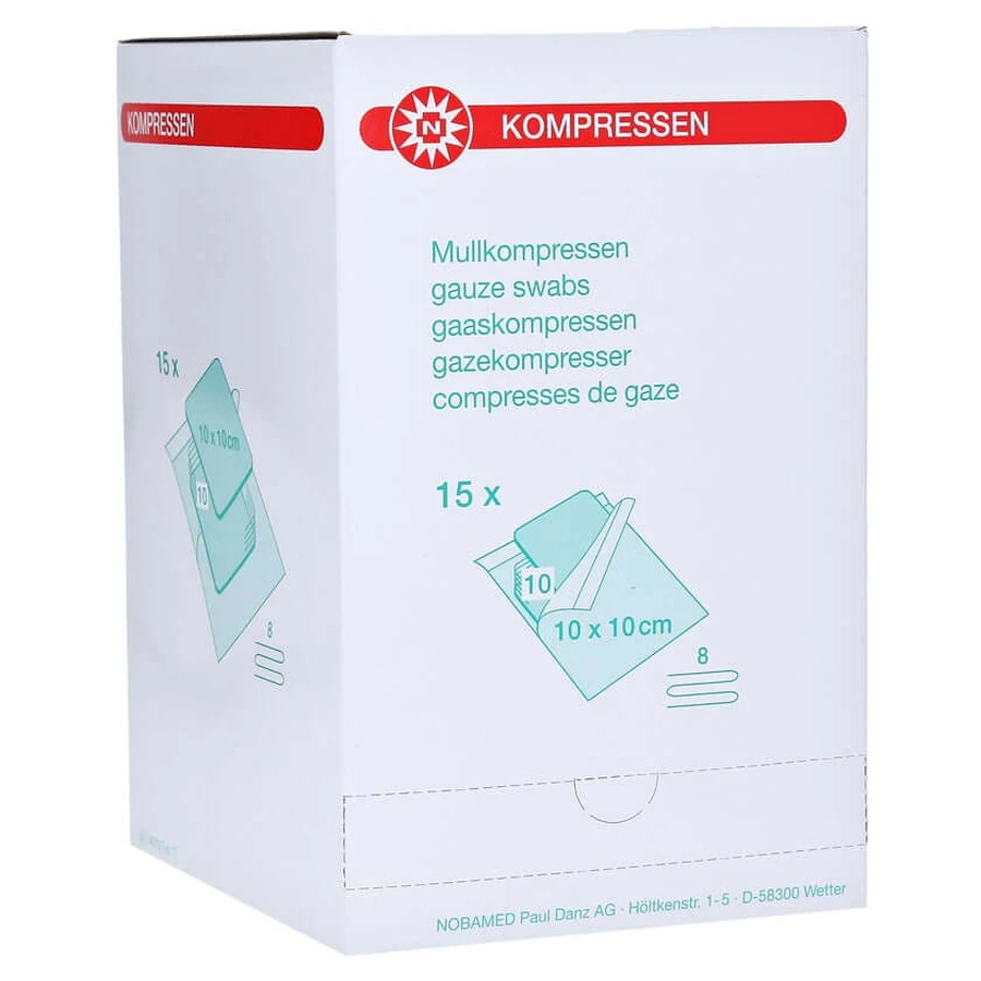 Comprese 10x10 cm sterile de 8 ori 15X10 buc.