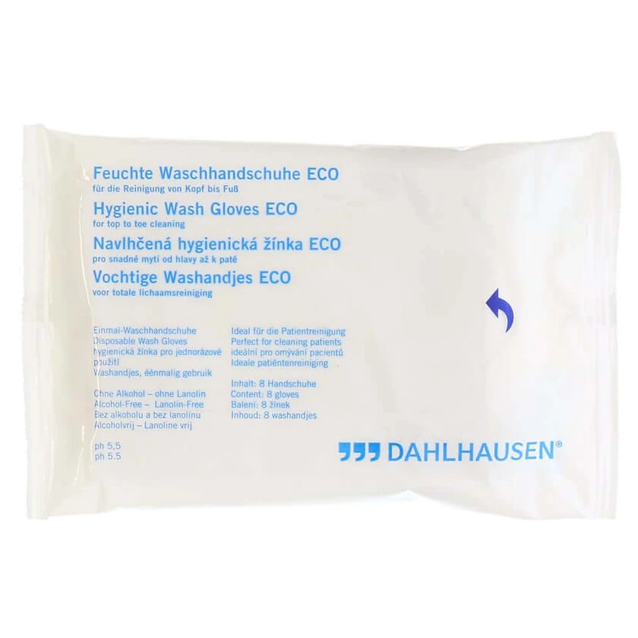 Manoplas desechables ECO húmedas 8 uds.
