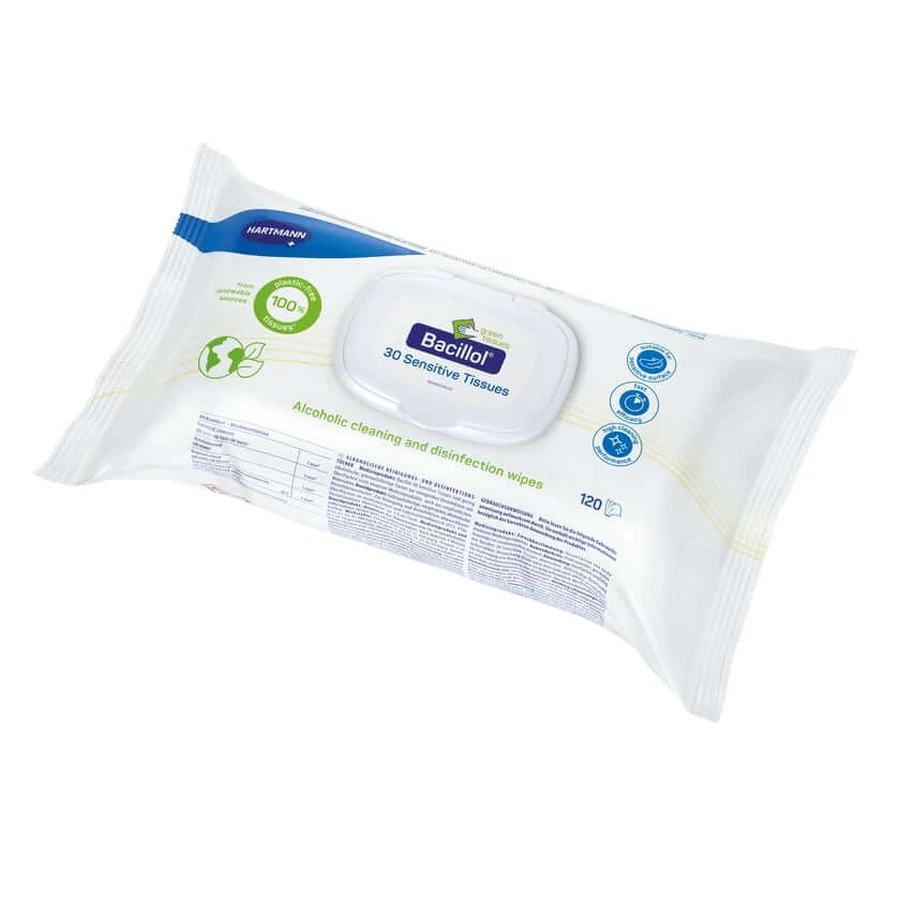 Bacillol® 30 Sensitive Green Tissues 120 pcs.