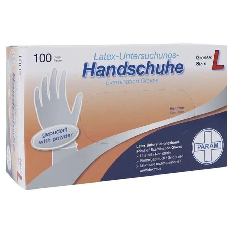 Handschuhe Einmal Latex gepudert L 100 St