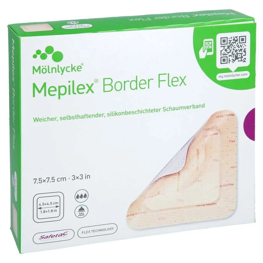 Mepilex Border Flex apósito de espuma adhesiva 7,5x 10 uds.