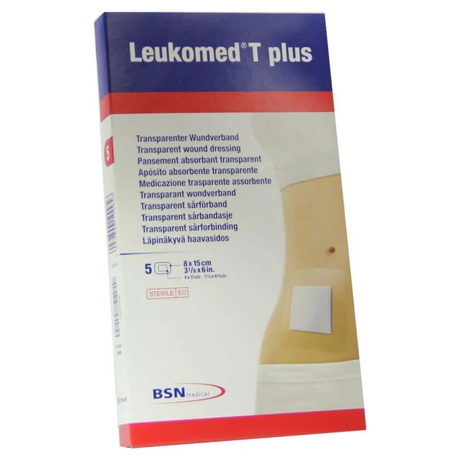 Leukomed transparant plus steriele pleister 5 st