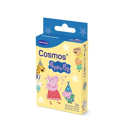 Cosmos Peppa Pig Pflasterstrips 3 Größen 12 St