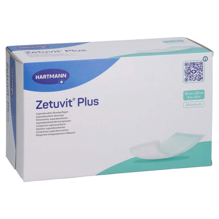 Zetuvit Plus extra strong absorbent compress sterile 10x20 cm 20 pcs.