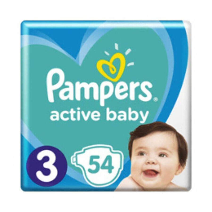 Pampers Active Baby Windel 3, 6-10 kg 54 Stück