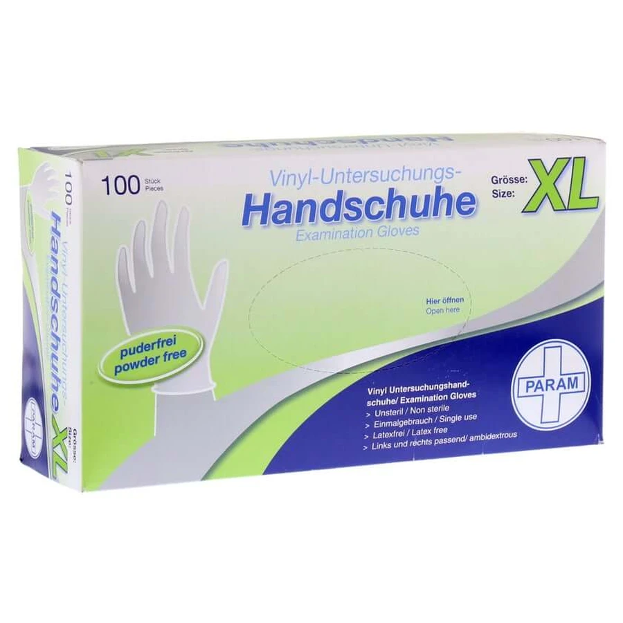 Gloves disposable vinyl powder-free XL 100 pcs