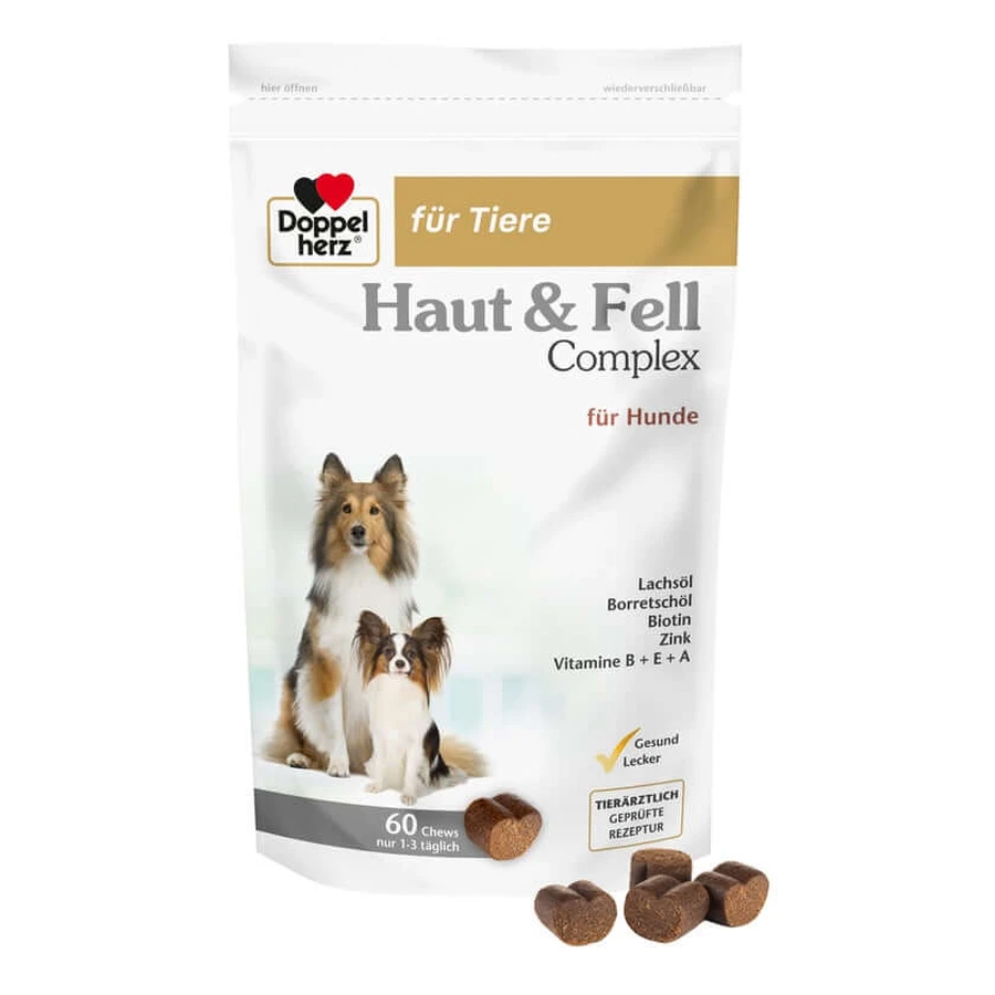 Inimă dublă pentru animale Skin & Fur Complex 60 Capsule