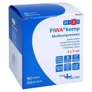 Gauze compresses 5x5 cm sterile 8-fold 25X2 pcs.