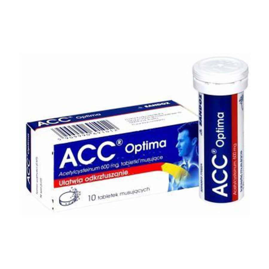 ACC Optima 600MG  X 10 CPR EFF TUB OPTIMA, Sandoz