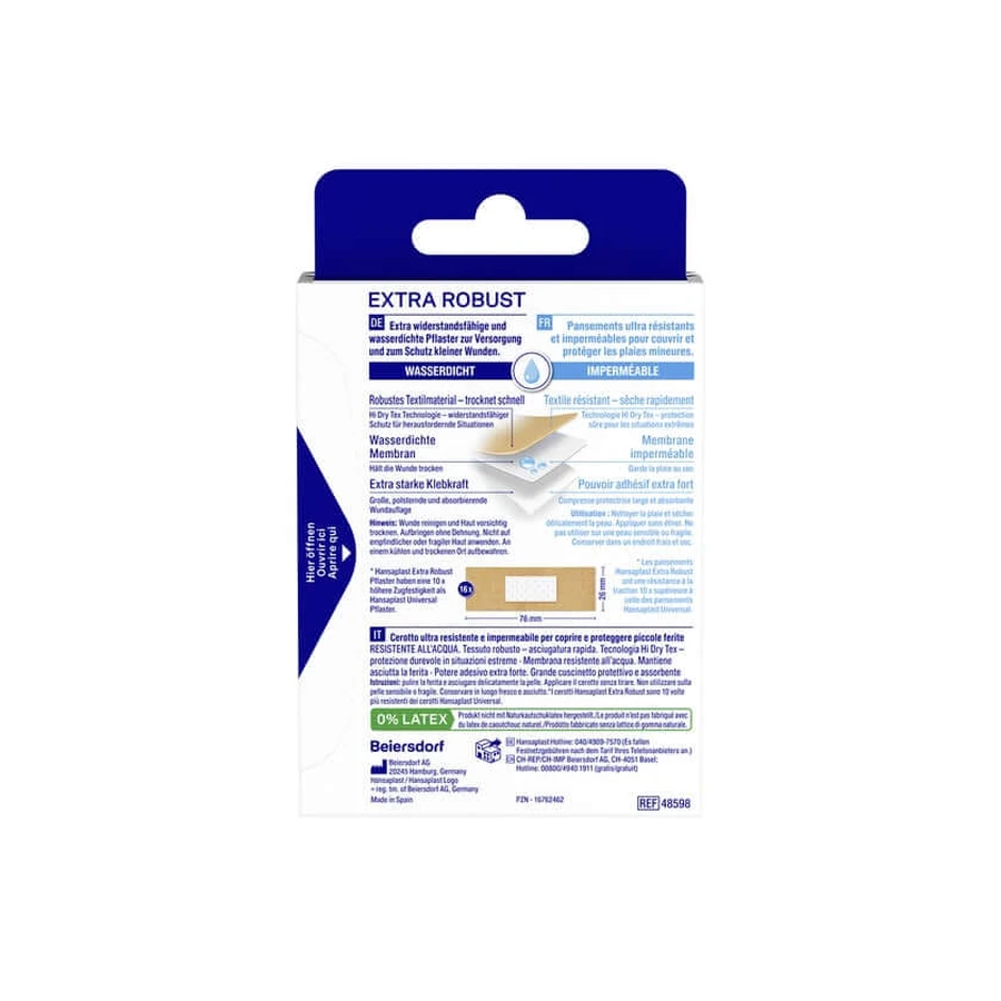 Hansaplast Extra Robust Plaster 16 pcs