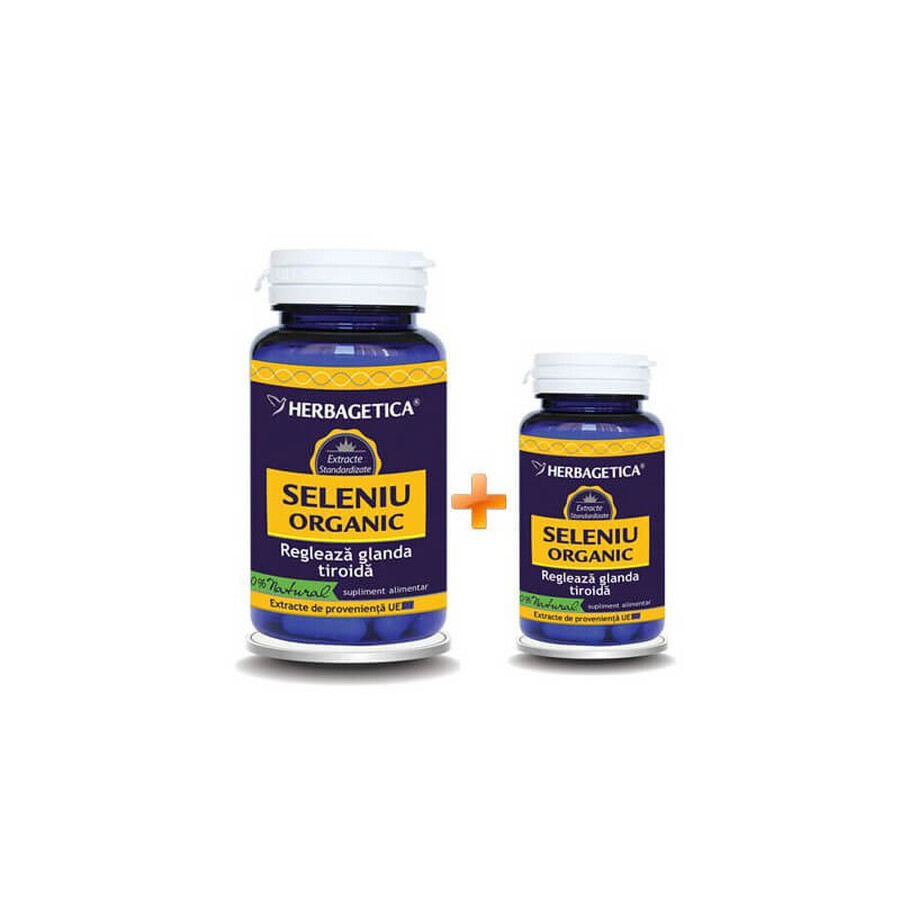 Herbagetica Seleniu Organic 60+30 capsule