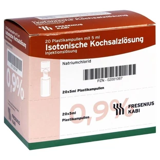 Isotone zoutoplossing 0,9% Plastika 20X5 ml