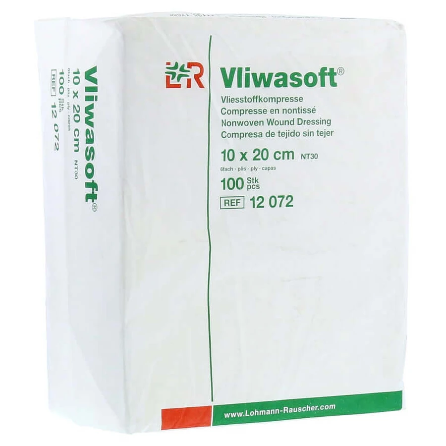 Vliwasoft comprese nețesute nesterile 10x20 100 buc.