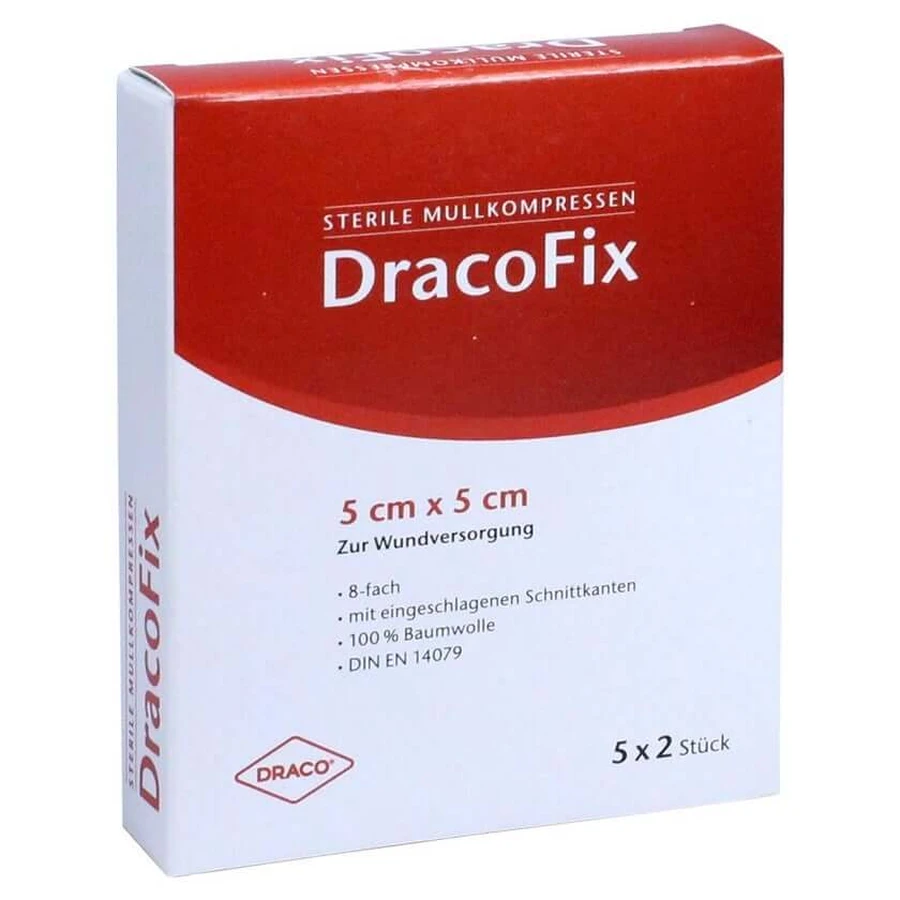 Dracofix PEEL comprese sterile 5x5cm 8 ori 5X2 buc.