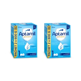 Aptamil Nutri-Biotik 1 zuigelingenvoeding, 0–6 maanden, 2 x 1200 g, Nutricia