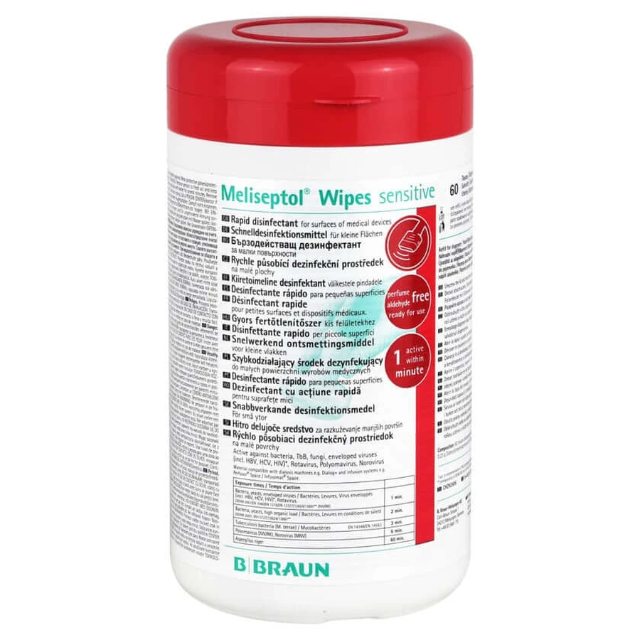 Meliseptol Wipes Sensitive dispenser box 60 pcs.
