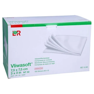 Vliwasoft compresas no tejidas estériles 7.5x7.5 50X2 unid.