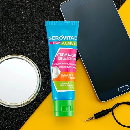 Crema gel sebum control 2 Gerovital Stop Acnee, 50 ml, Farmec