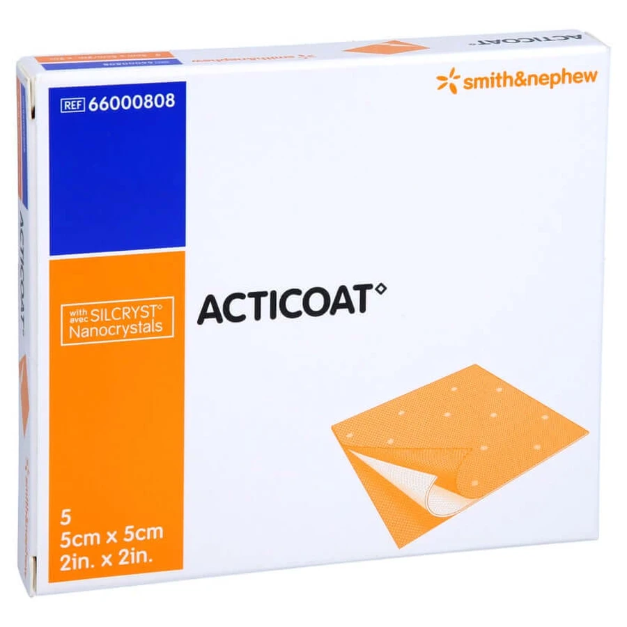Acticoat 5x5 cm pansement antimicrobien 5 pcs.