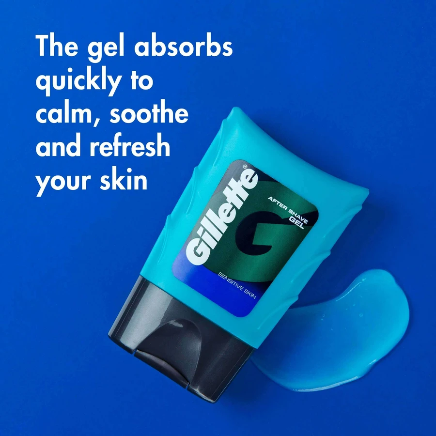 Gillette verzachtende aftershave-gel, 3 x 75 ml