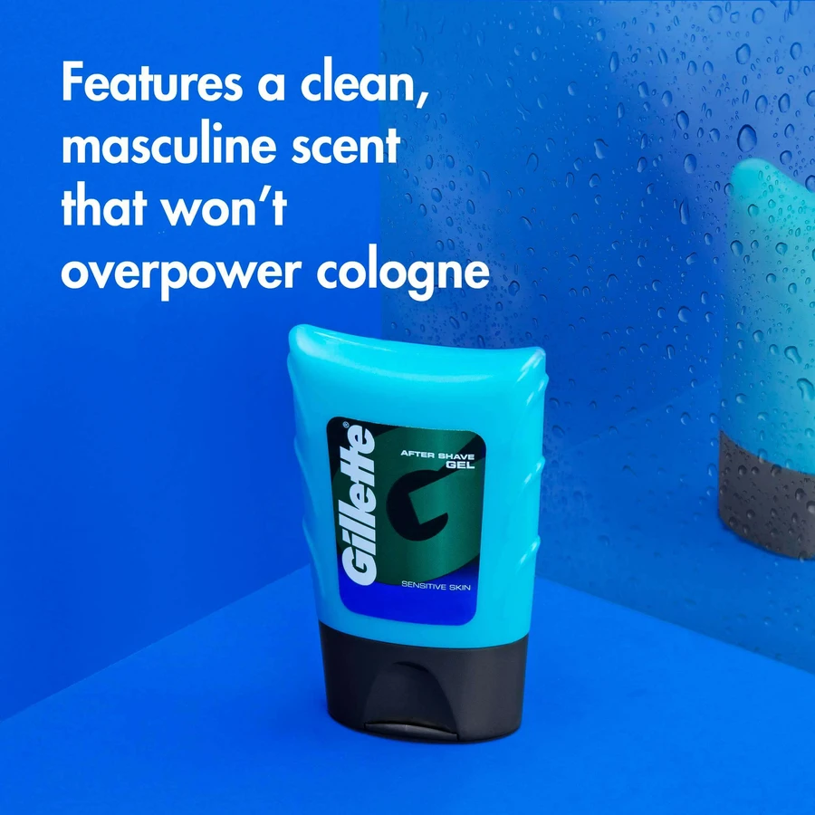 Gillette verzachtende aftershave-gel, 3 x 75 ml
