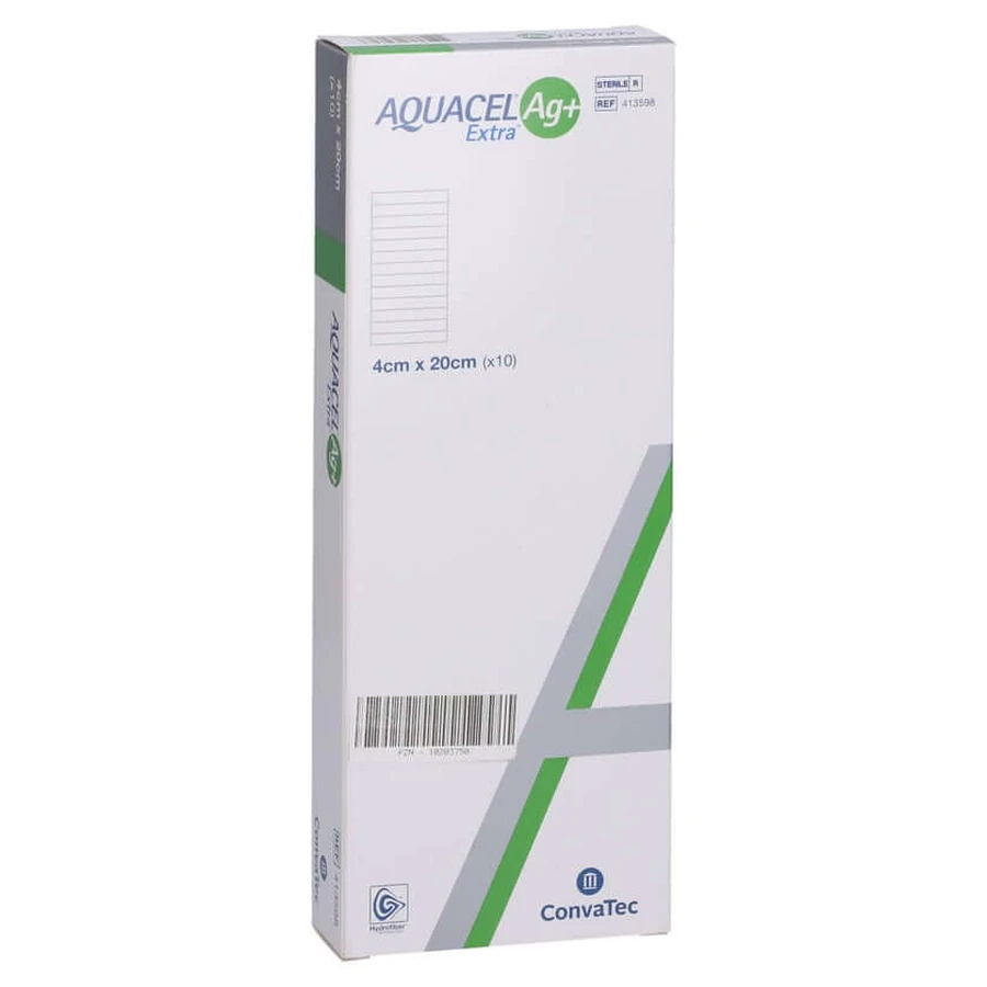 Aquacel Ag+ Extra 4x20 cm Kompressen 10 St