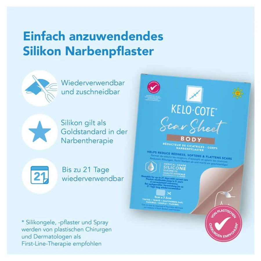 Kelo-cote silicone scar plaster body 1 pc