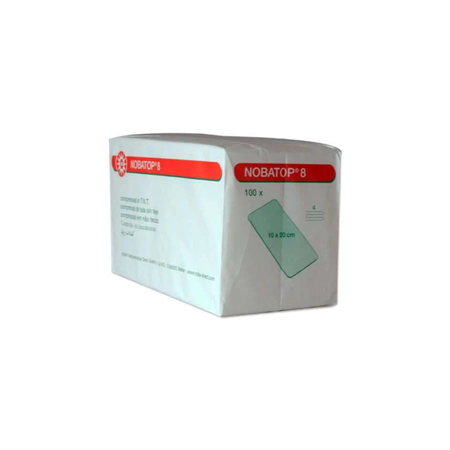 Noba Nobatop 8 comprese nețesute non-sterile strat cvadruplu, 10 x 20 cm, 100 buc 100 buc