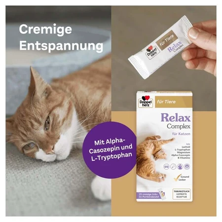 Double Heart For Animals Complex de relaxare pentru pisici 25X10 g