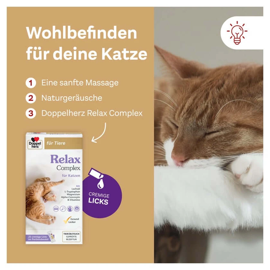 Double Heart For Animals Complex de relaxare pentru pisici 25X10 g