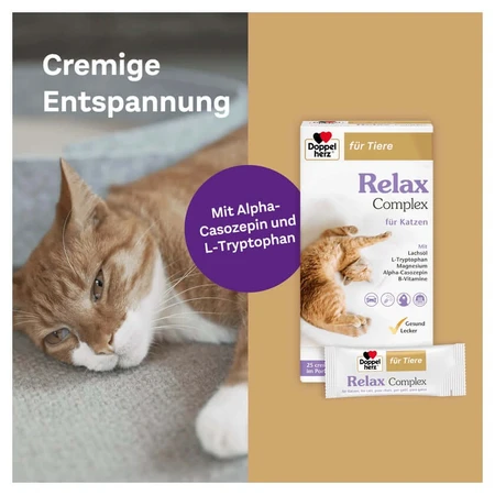 Double Heart For Animals Complex de relaxare pentru pisici 25X10 g