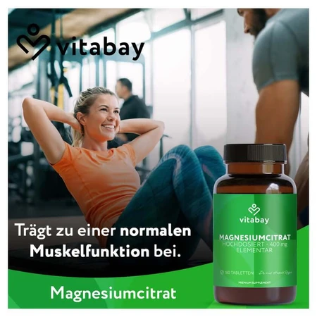 Vitabay Magnesiumcitraat 400 MG 180 St