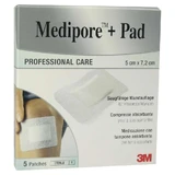 Medipore+pad 3M 5x7.2cm 3562NP Plaster 5 pcs.