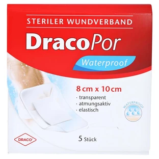 Dracopor Waterproof Wundverband 8x10cm steril 5 St