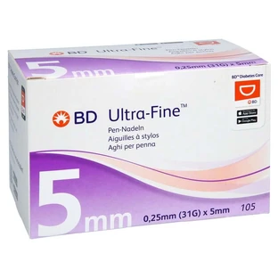 Bd Agujas ultrafinas para bolígrafo 5 Mm 31 G 0,25 Mm 105 unid.