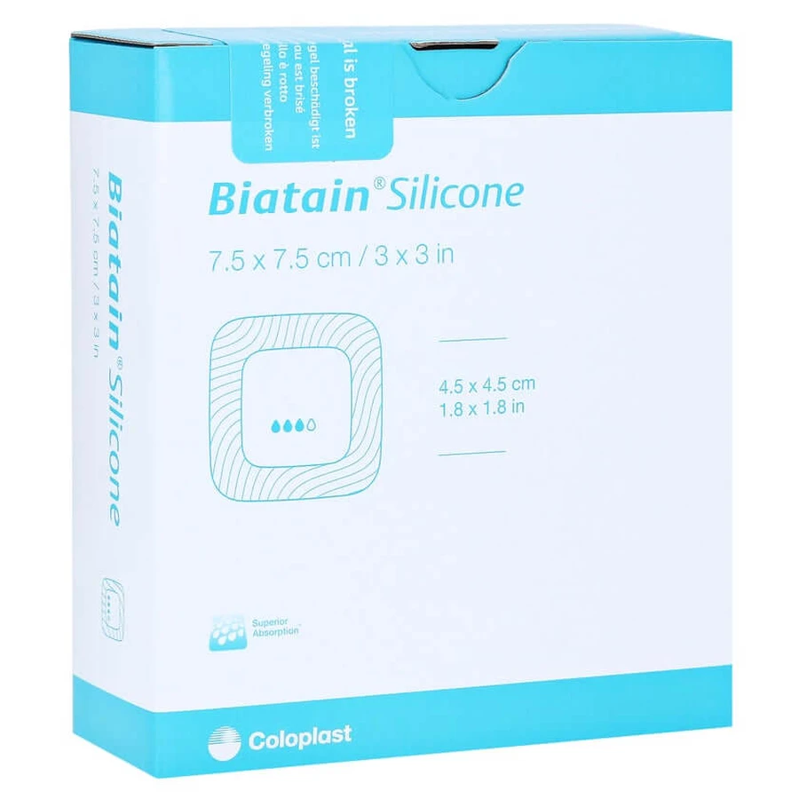 Biatain Apósito de espuma de silicona 7.5x7.5 c 10 uds.