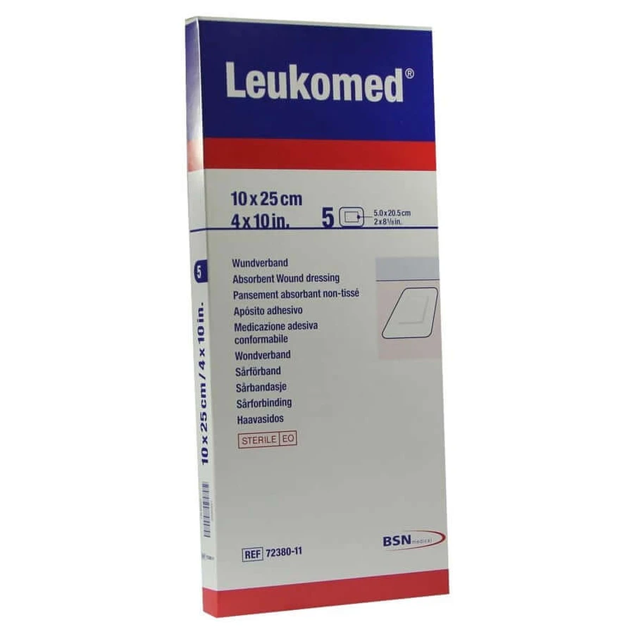Leukomed plaster jałowy 10x25 cm 5 szt.: ceny i cechy