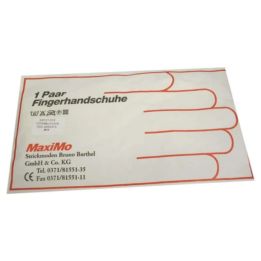 Guantes de punto de algodón talla 8 finos 2 piezas