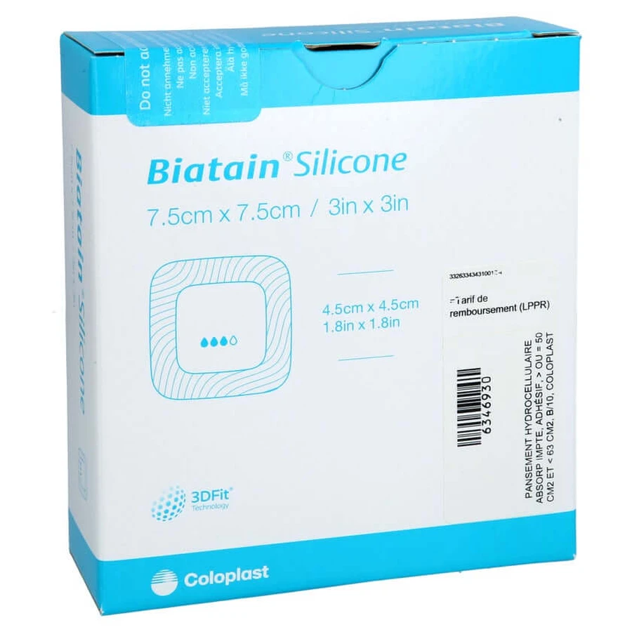 Biatain Apósito de Espuma de Silicona 7.5x7.5 Cm 10 uds.