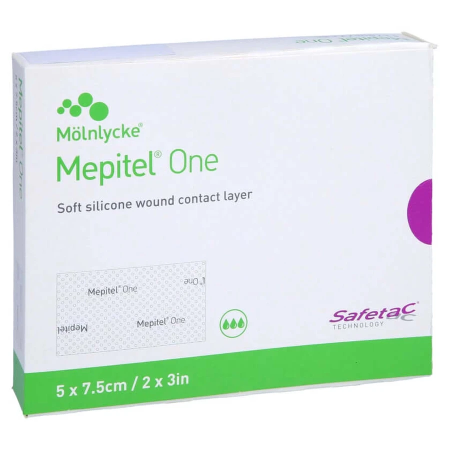 Mepitel One 5x7.5 cm silicone mesh bandage 10 pcs.