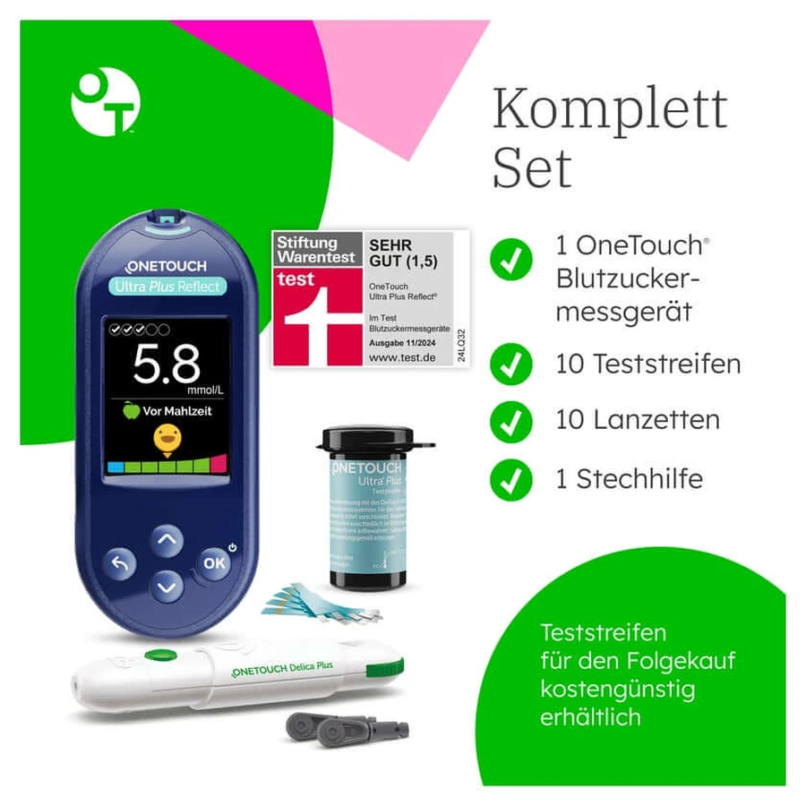 Glukometr OneTouch Ultra Plus Reflect (mmol/l) 1 szt.: ceny i cechy