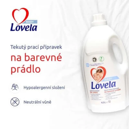 Liquid detergent for coloured laundry, 2.9 Litres, Lovela Baby