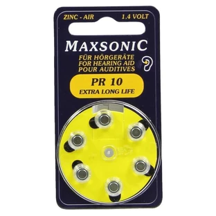 Batterie per apparecchi acustici Maxsonic PR10 6 pz.
