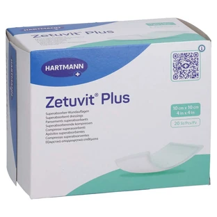 Zetuvit Plus compresă absorbantă extra puternică sterilă 10x10 cm 20 buc.