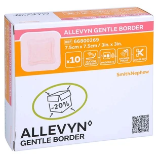 Allevyn Gentle Border 7,5x7,5 cm Schaumv 10 St